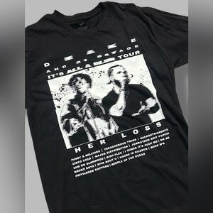 Mens Drake And 21 Savage Its All A Blur Tour T Shirt black